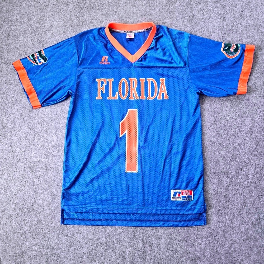 Russell Athletic Florida Gators Jersey Blue Orange Team Issue Mens Small #1